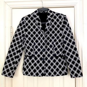 Express black and white blazer